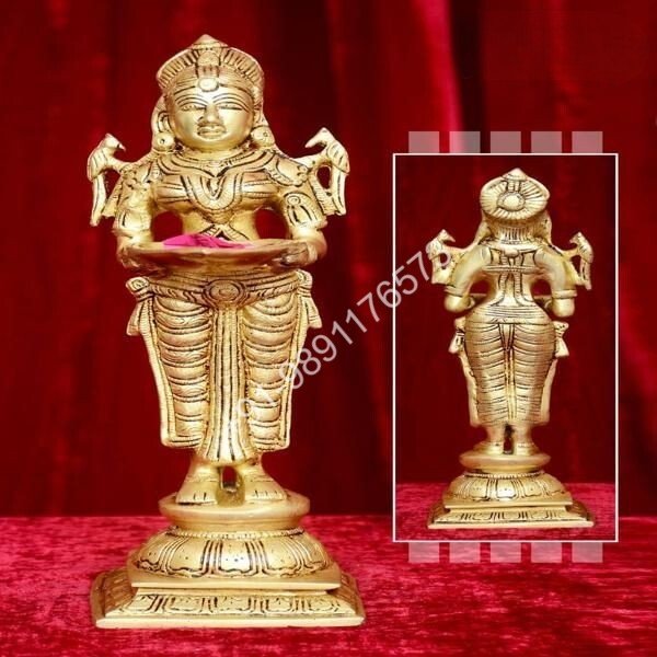 BRASS WELCOME LADY STATUE